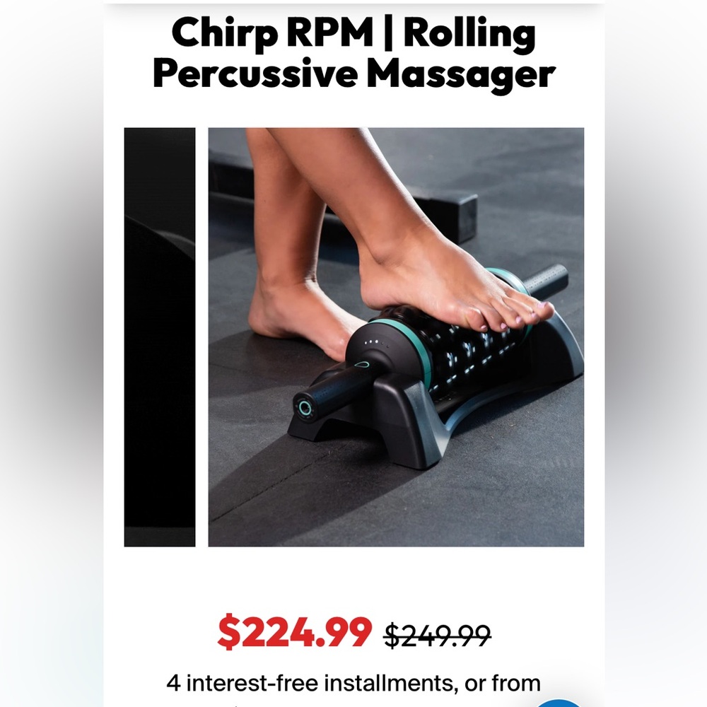 Chirp RPM Rolling Percussion Massager very excellent condition